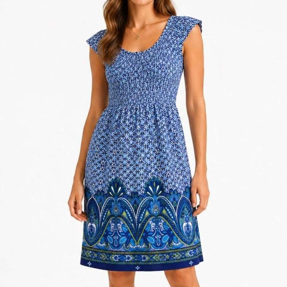 Women's Blue and Green Fancy-dress